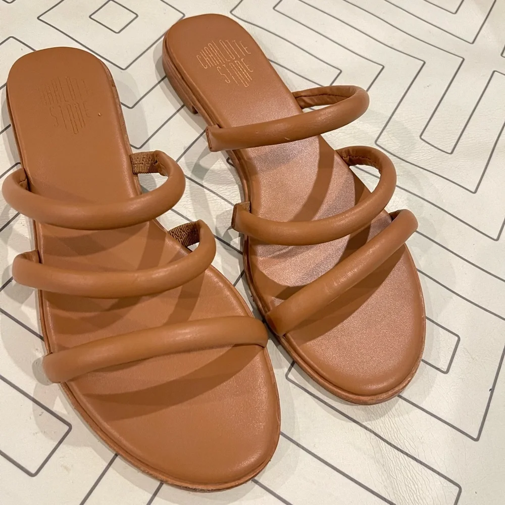 Charlotte Stone Leather Sandals - Picture 4 of 13